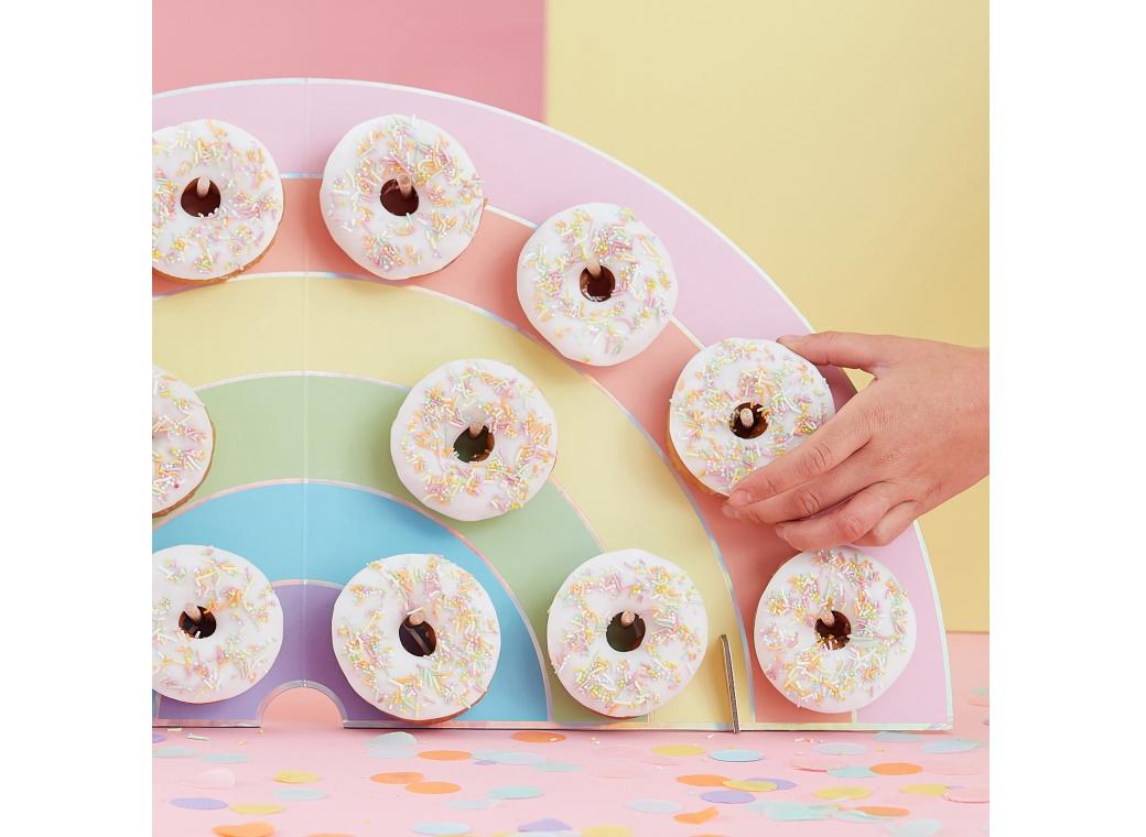 Pastel Party Rainbow Donut Wall