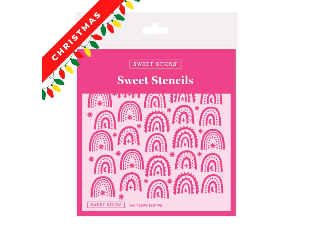 Sweet Sticks Stencil - Rainbow Festive