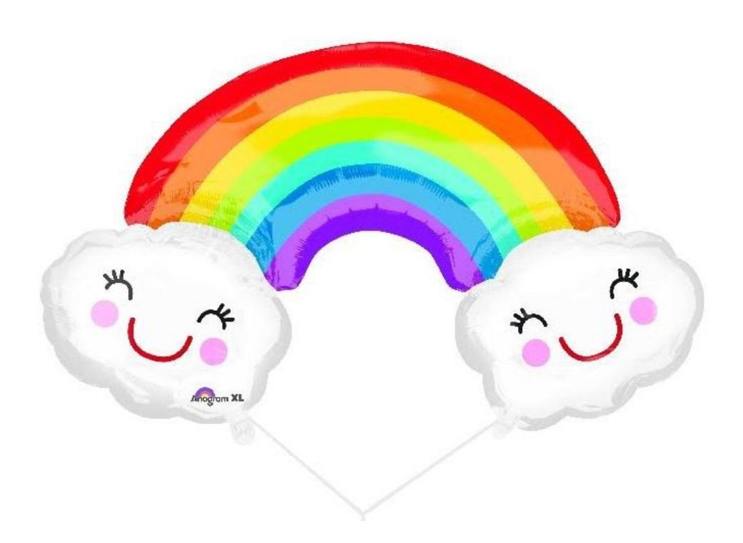 Rainbow & Clouds SuperShape Balloon