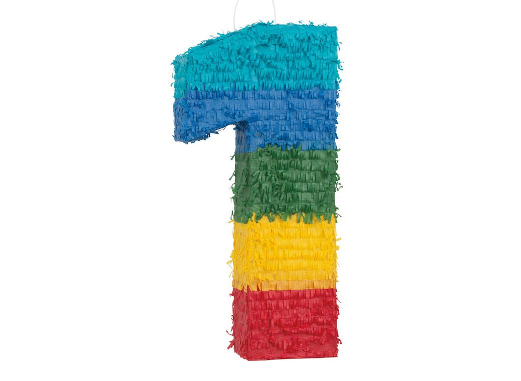 Rainbow Number 1 Pinata