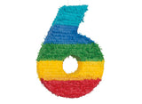 Rainbow Number 6 Pinata