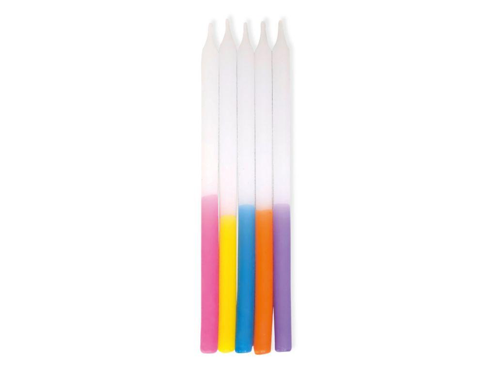 Rainbow Ombre Taper Candles 10pk