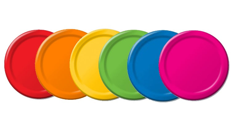 Rainbow Mix Lunch Plates - 12pk