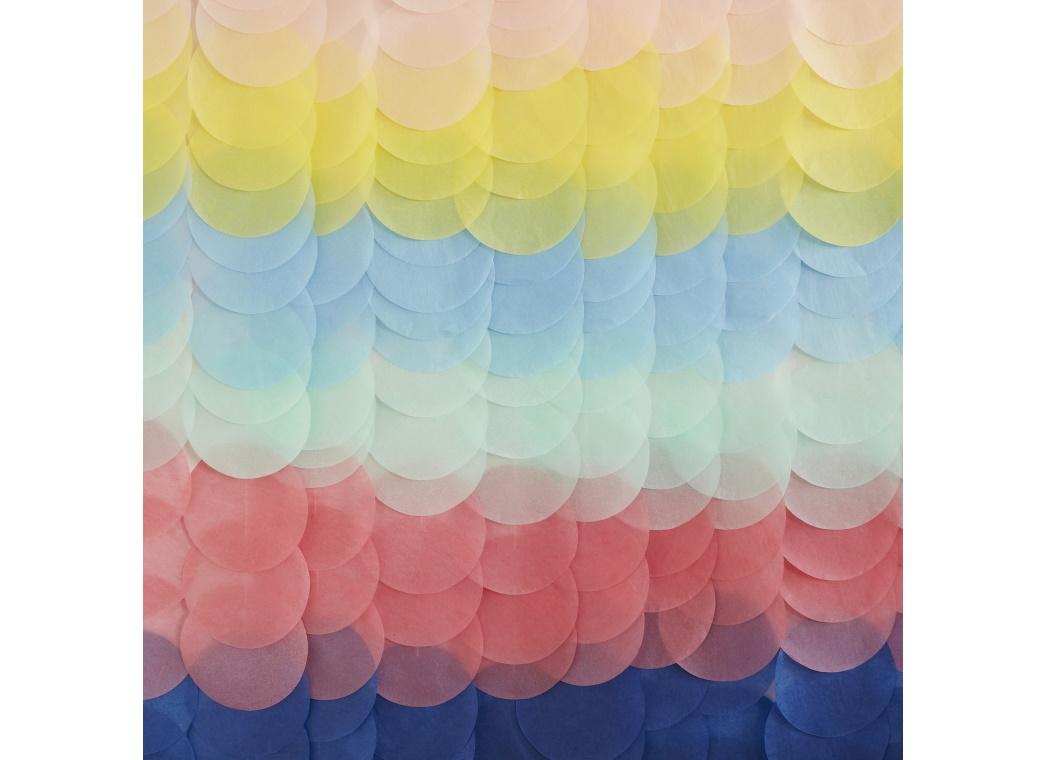 Rainbow Tissue Disc Party Backdrop