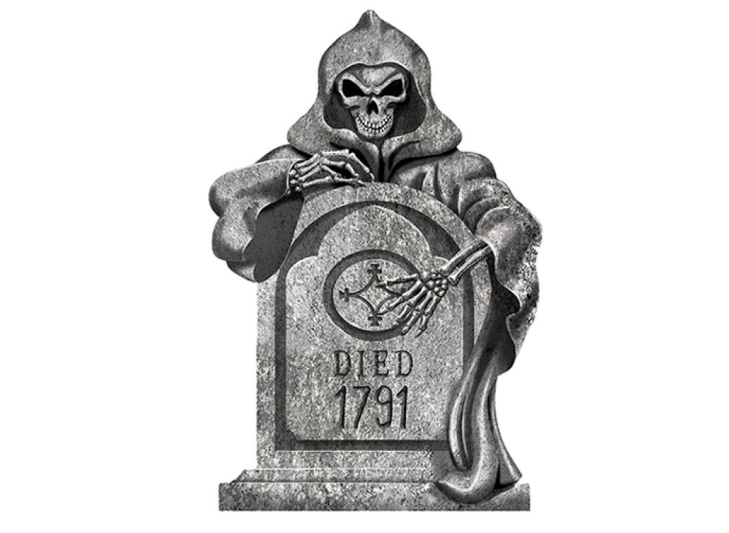 Grim Reaper Tombstone Decoration