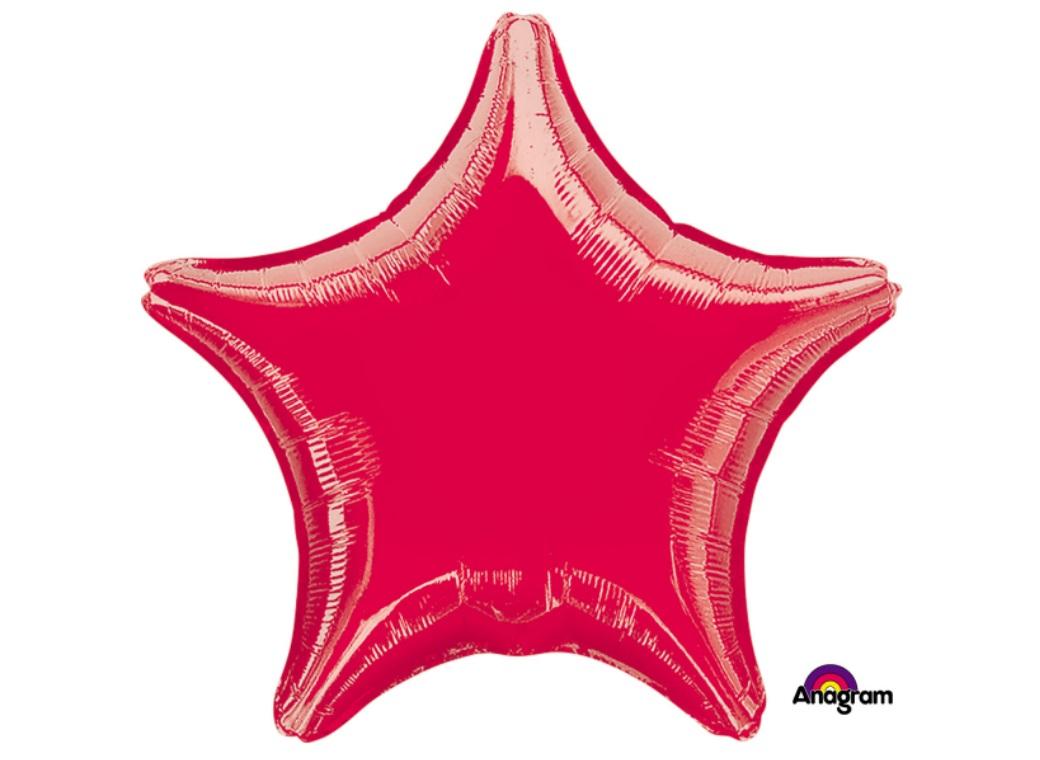 Star Shaped Foil Balloon - Red