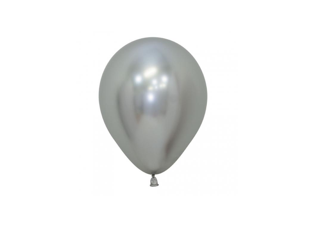 Reflex Balloon - Silver 12cm 10pk