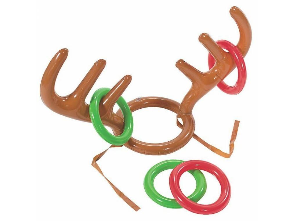 Inflatable Reindeer Antler Ring Toss Game