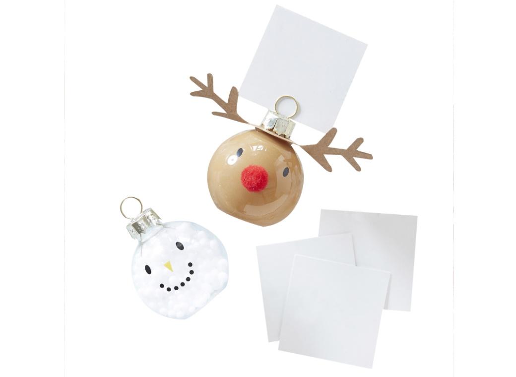 Reindeer & Snowman Christmas Place Card Holders