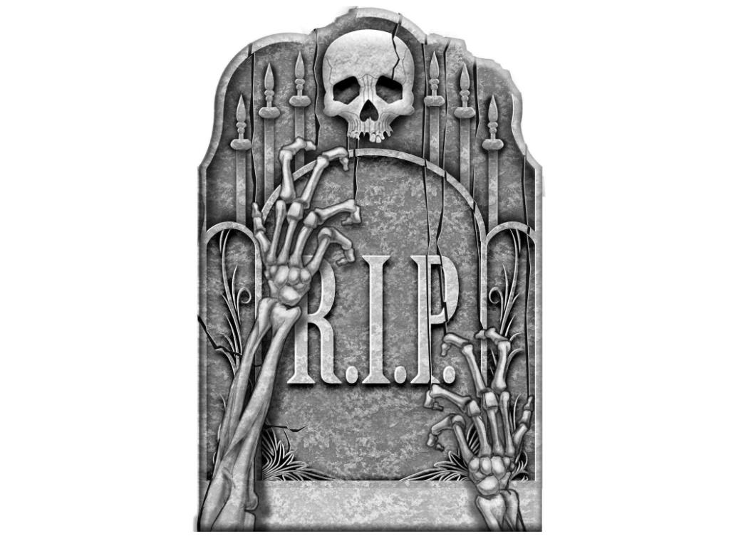 RIP Skeleton Tombstone Decoration