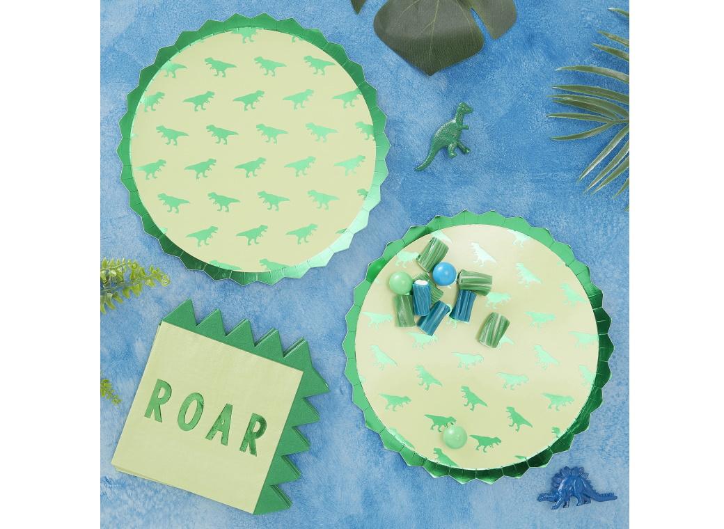 Roarsome Dinosaur Plates 8pk