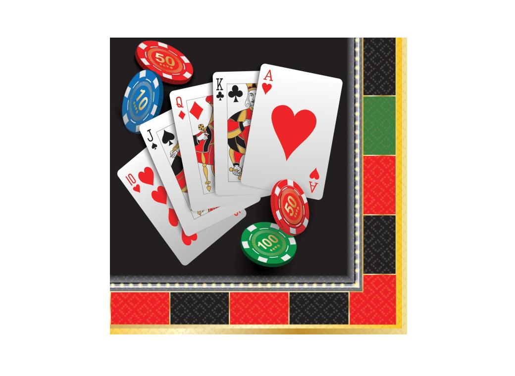 Roll The Dice Casino Beverage Napkins 16pk