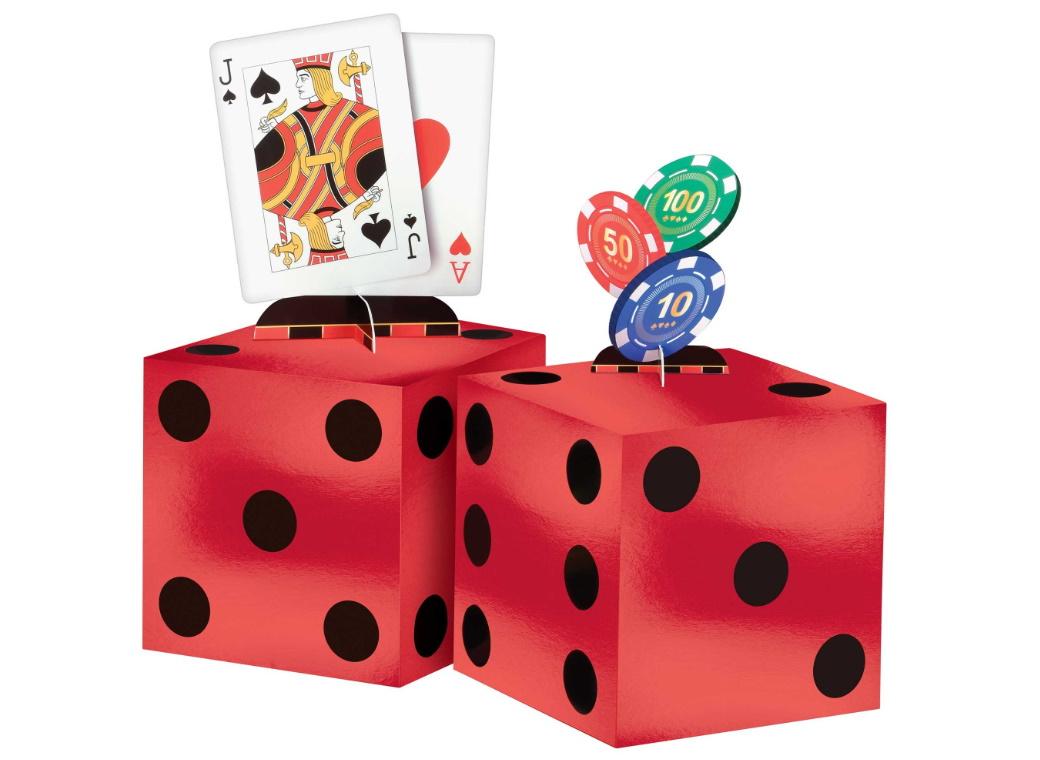 Roll The Dice Casino Table Centrepiece Kit