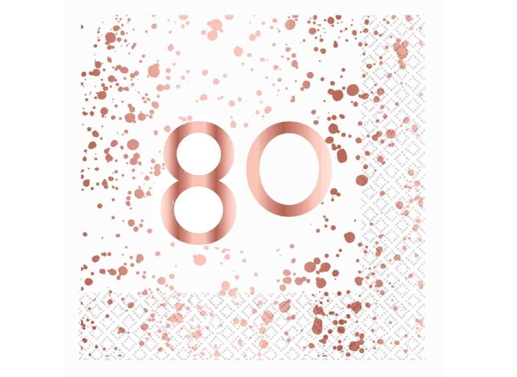 Rose Gold 80 Lunch Napkins 16pk