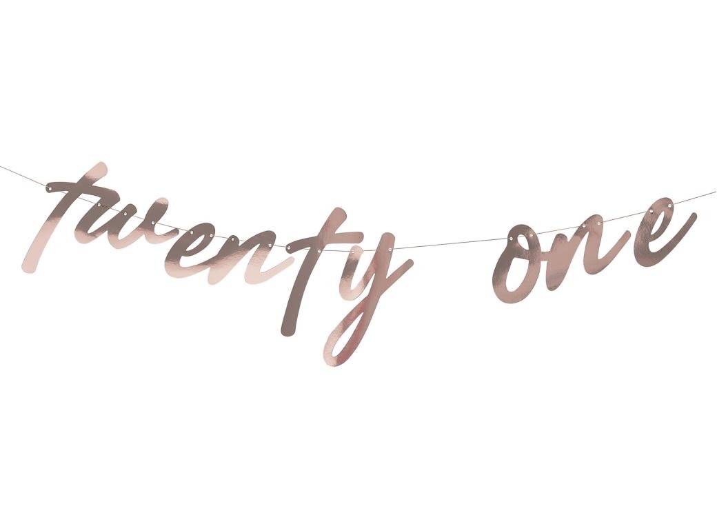 Rose Gold Banner - Twenty One