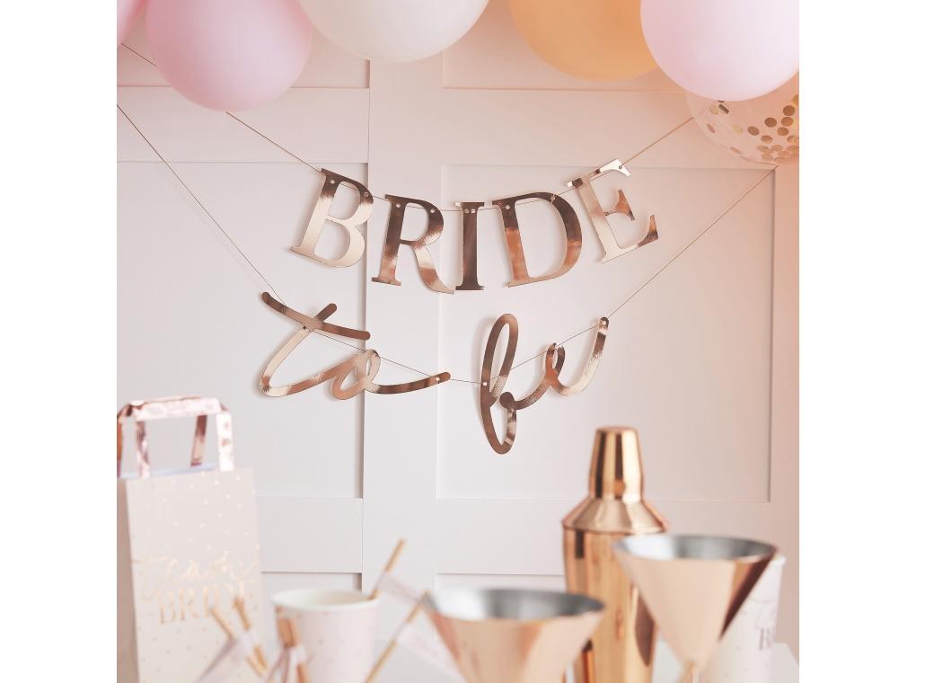 Hen Party Rose Gold Bride to Be Banner