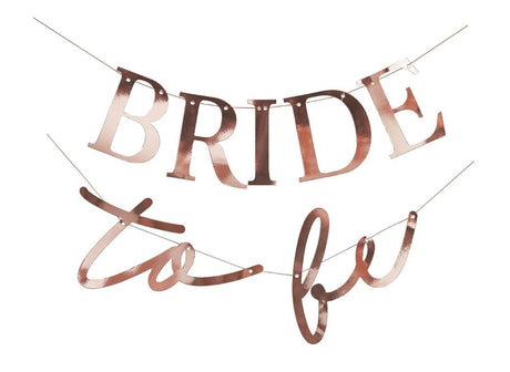 Hen Party Rose Gold Bride to Be Banner