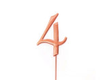 Rose Gold Cake Topper - Number 4