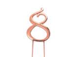 Rose Gold Cake Topper - Number 8