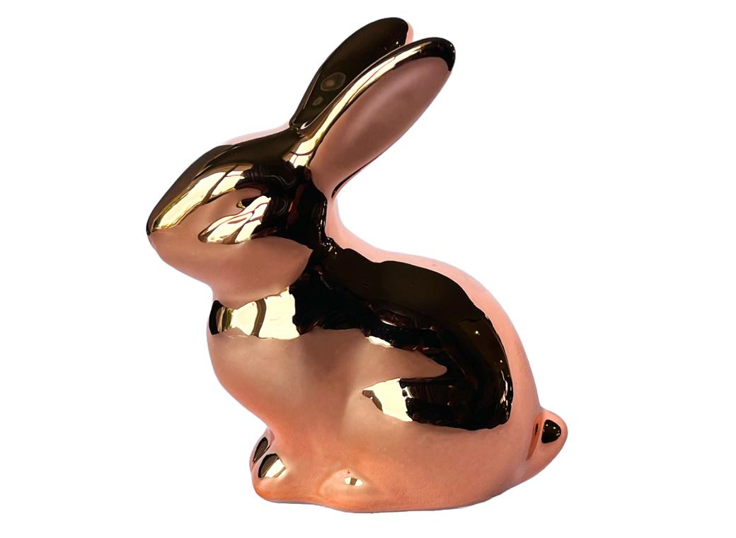 Rose Gold Ceramic Standing Bunny