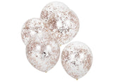 Rose Gold Confetti Balloons 5pk