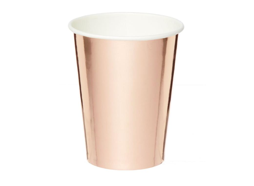 Rose Gold Foil Cups 8pk