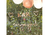 Rose Gold Customisable Engagement Bunting