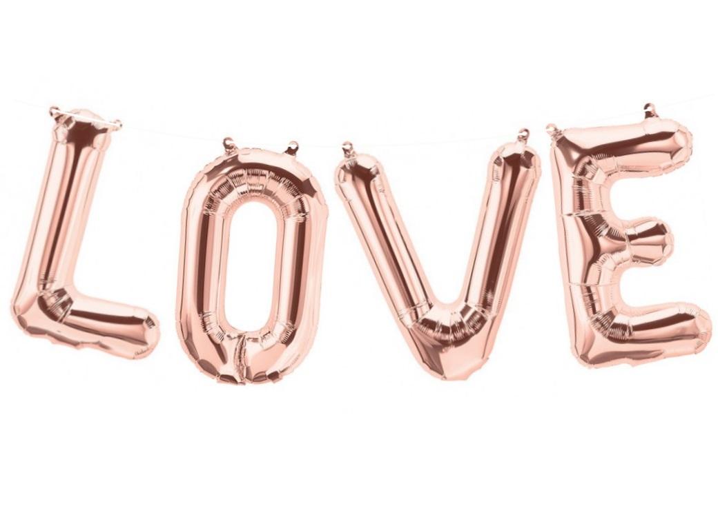 Foil Balloon Kit - Rose Gold Love