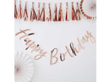 Rose Gold Happy Birthday Bunting