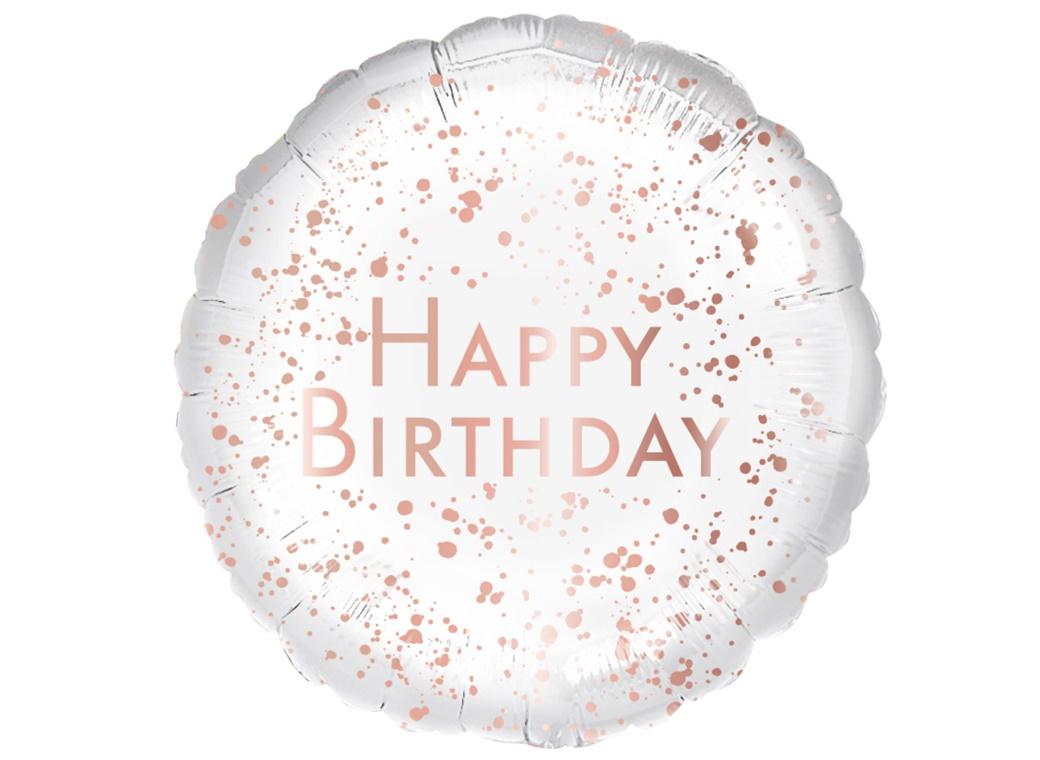 Rose Gold Happy Birthday Foil Balloon