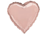 Heart Shaped Foil Balloon - Rose Gold