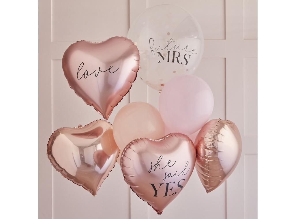 Hen Party Rose Gold Balloon Bundle 9pk