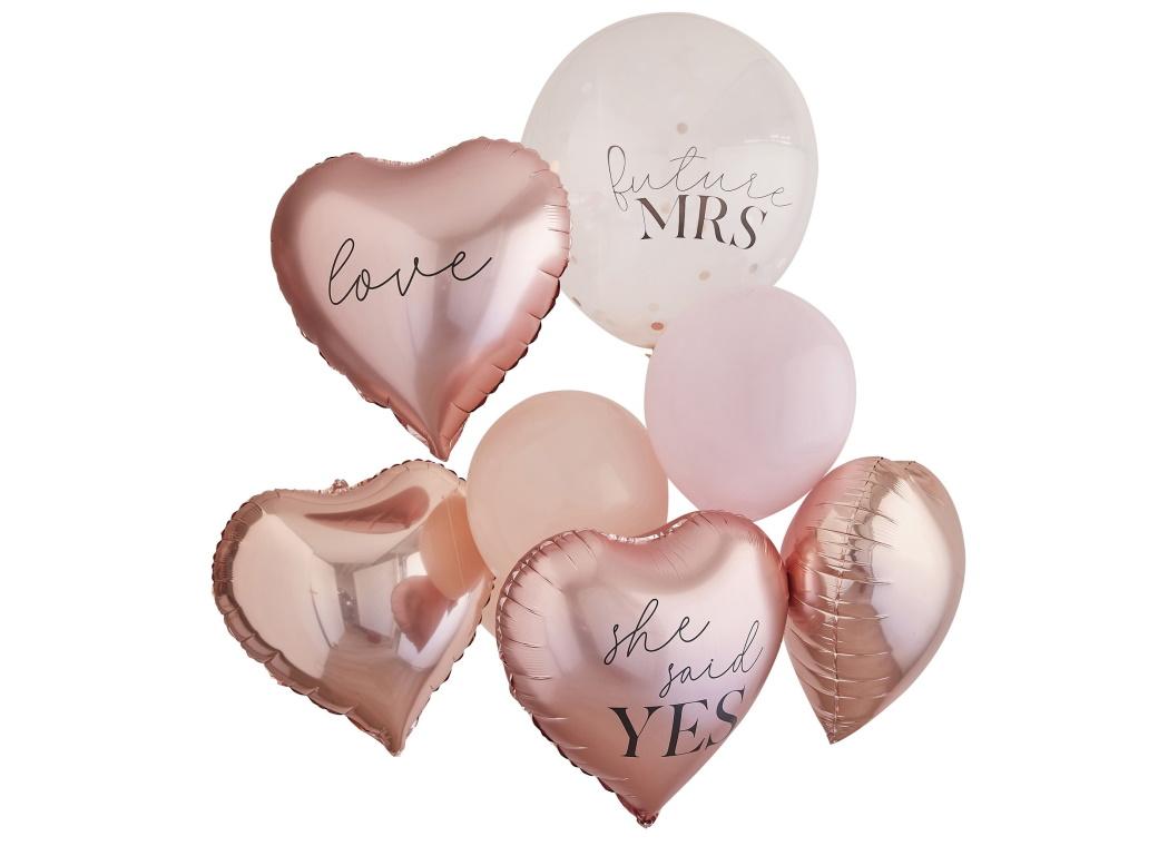 Hen Party Rose Gold Balloon Bundle 9pk