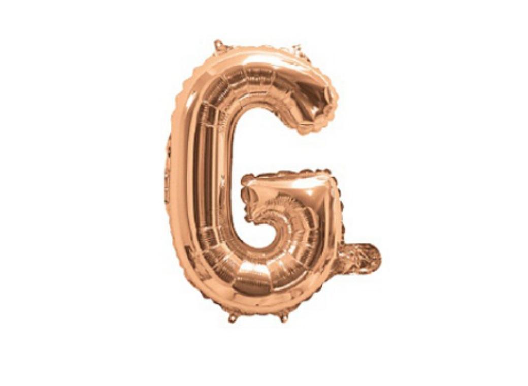 Mini Rose Gold Foil Balloon - Letter G