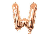 Mini Rose Gold Foil Balloon - Letter W