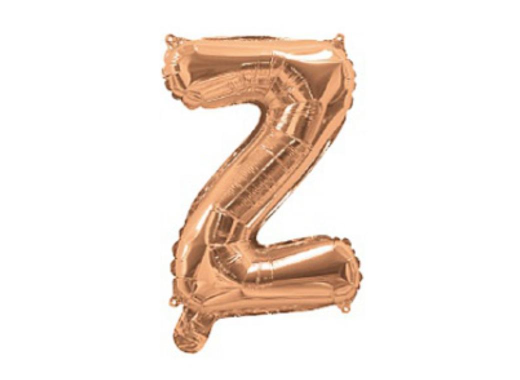 Mini Rose Gold Foil Balloon - Letter Z