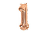 Mini Rose Gold Foil Balloon - Number 1