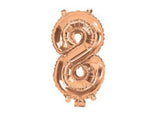 Mini Rose Gold Foil Balloon - Number 8