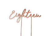 Rose Gold Plated Cake Topper - Eighteen