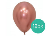 Rose Gold Reflex Balloons 12pk