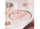 Hen Party Rose Gold Team Bride Plates 8pk