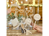 Rustic Romance Wooden Photo Booth Props