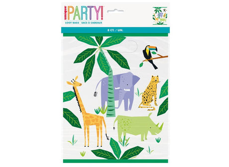 Animal Safari Loot Bags 8pk