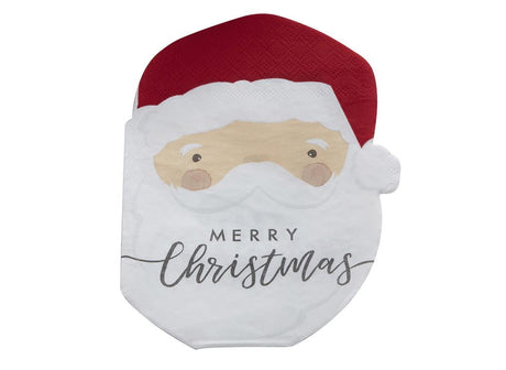 Santa Shaped Napkins 16pk