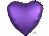 Heart Shaped Foil Balloon - Satin Luxe Purple Royal