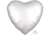 Heart Shaped Foil Balloon - Satin Luxe White