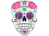 Satin Sugar Skull Shape Foil Balloon