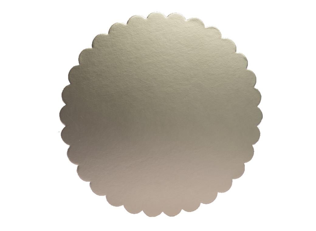 Scalloped 10" Cake Board - Silver