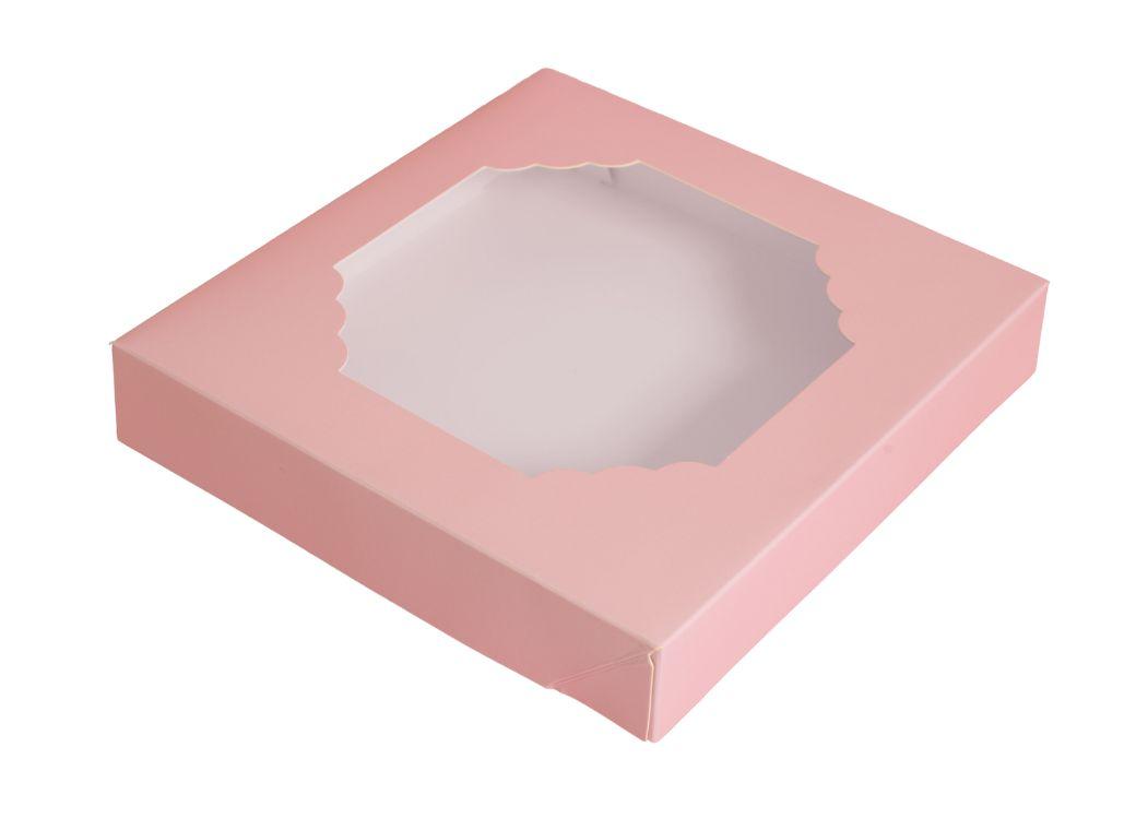 Scalloped Large Treat Box 5pk - Pink