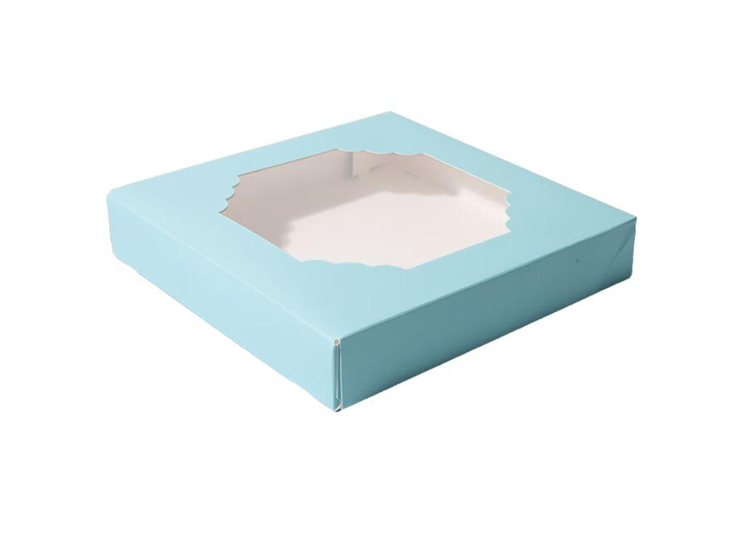 Scalloped Medium Treat Box 5pk - Blue